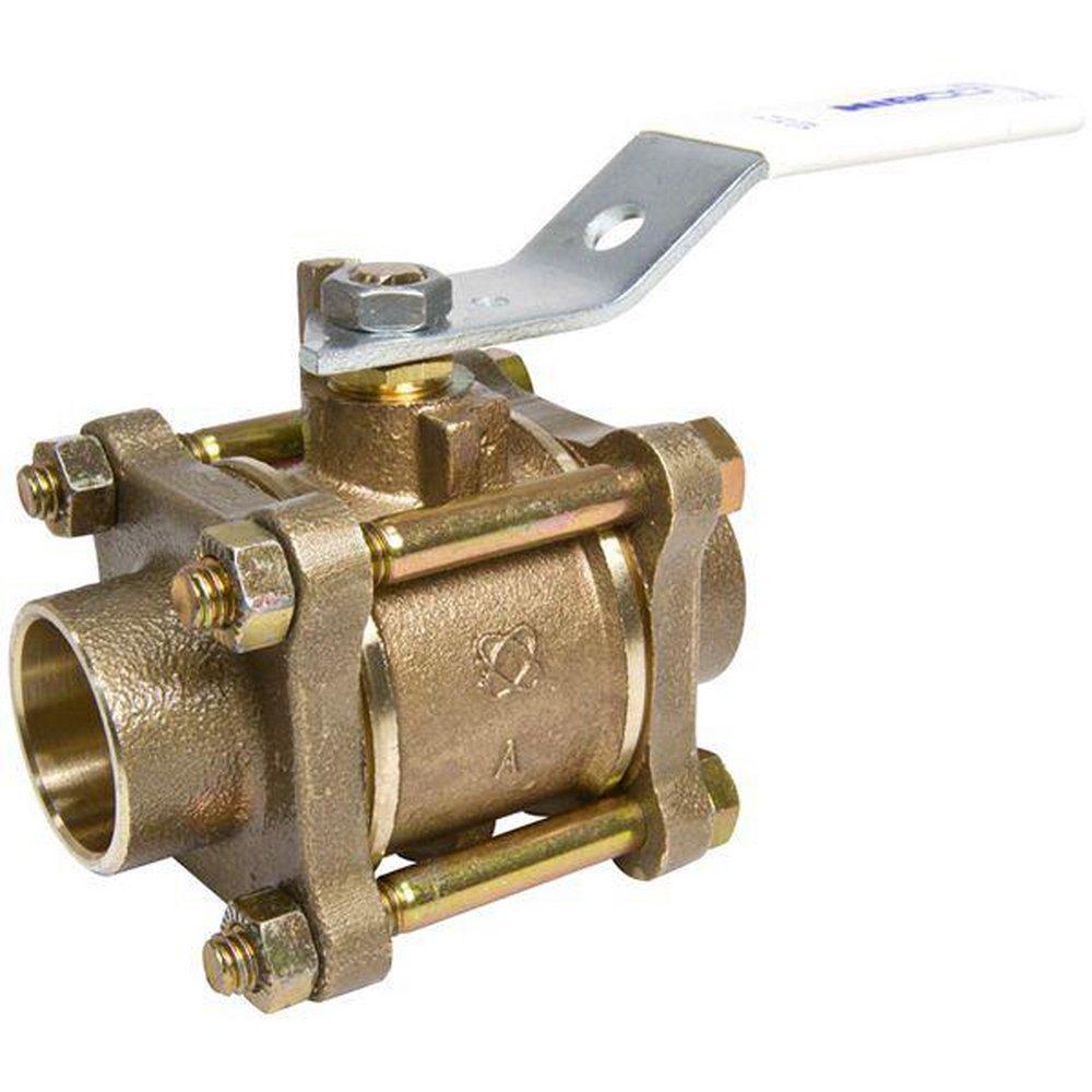 NIBCO S-595-Y-66-LF 1/2 in. Silicon Bronze Full Port Female Solder 600# Ball Valve