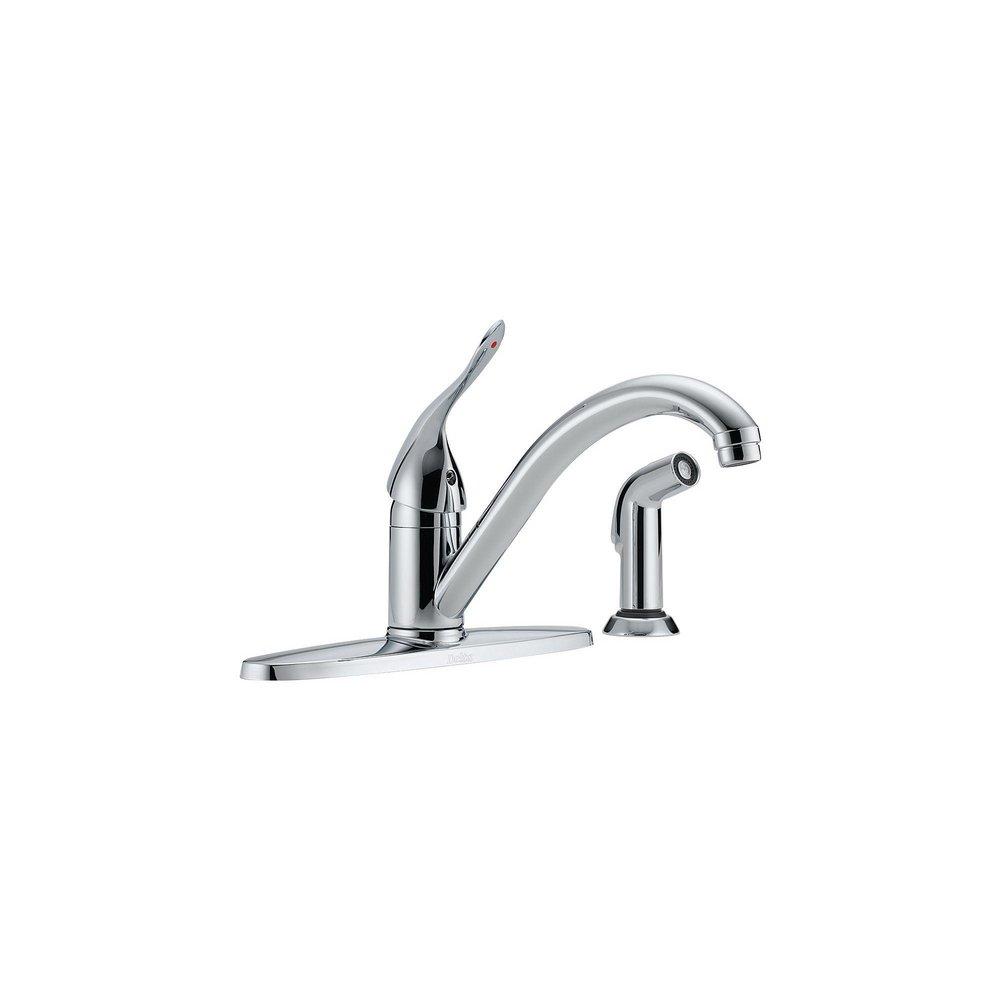 Delta Faucet HDF Commercial® Single Handle Kitchen Faucet with Side Spray in Chrome