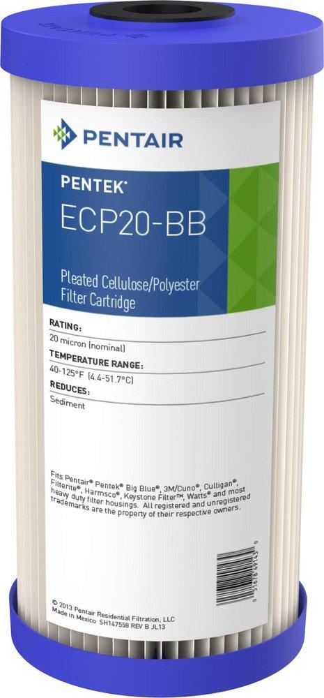 Pentair® ECP Series 9-3/4 in. Plastic 20 gpm Pleated Cellulose Cartridge for ECP20-BB