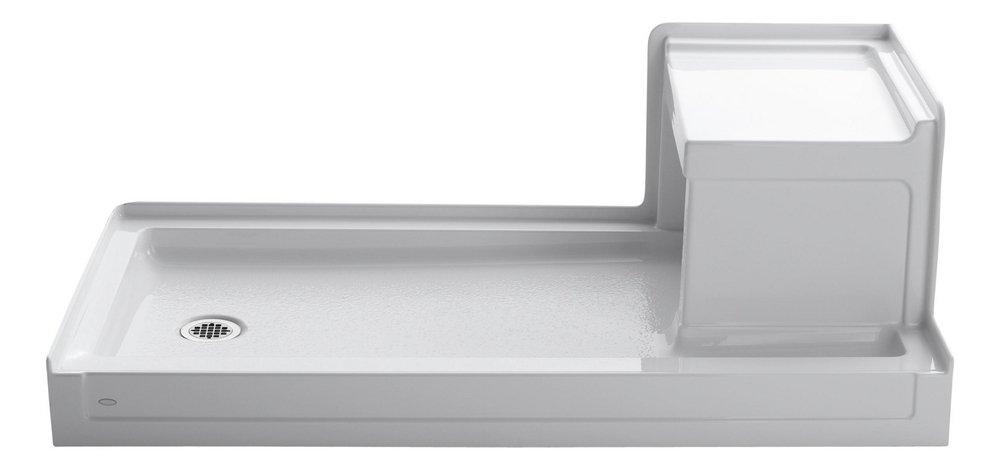KOHLER Tresham® 60 in. x 32 in. Shower Base with Left Drain in White