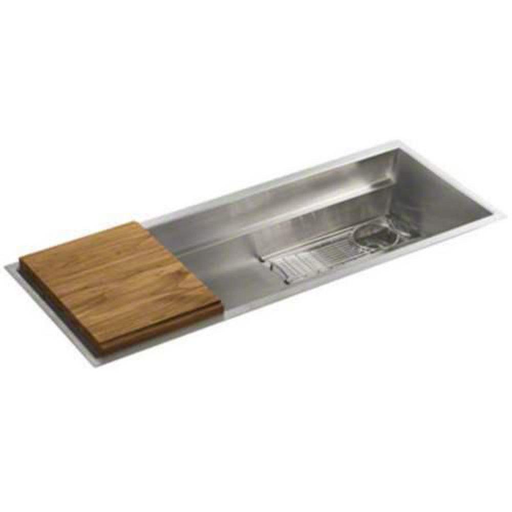 Kallista Multiere 45 in. Drop-in Stainless Steel Single Bowl Kitchen Sink