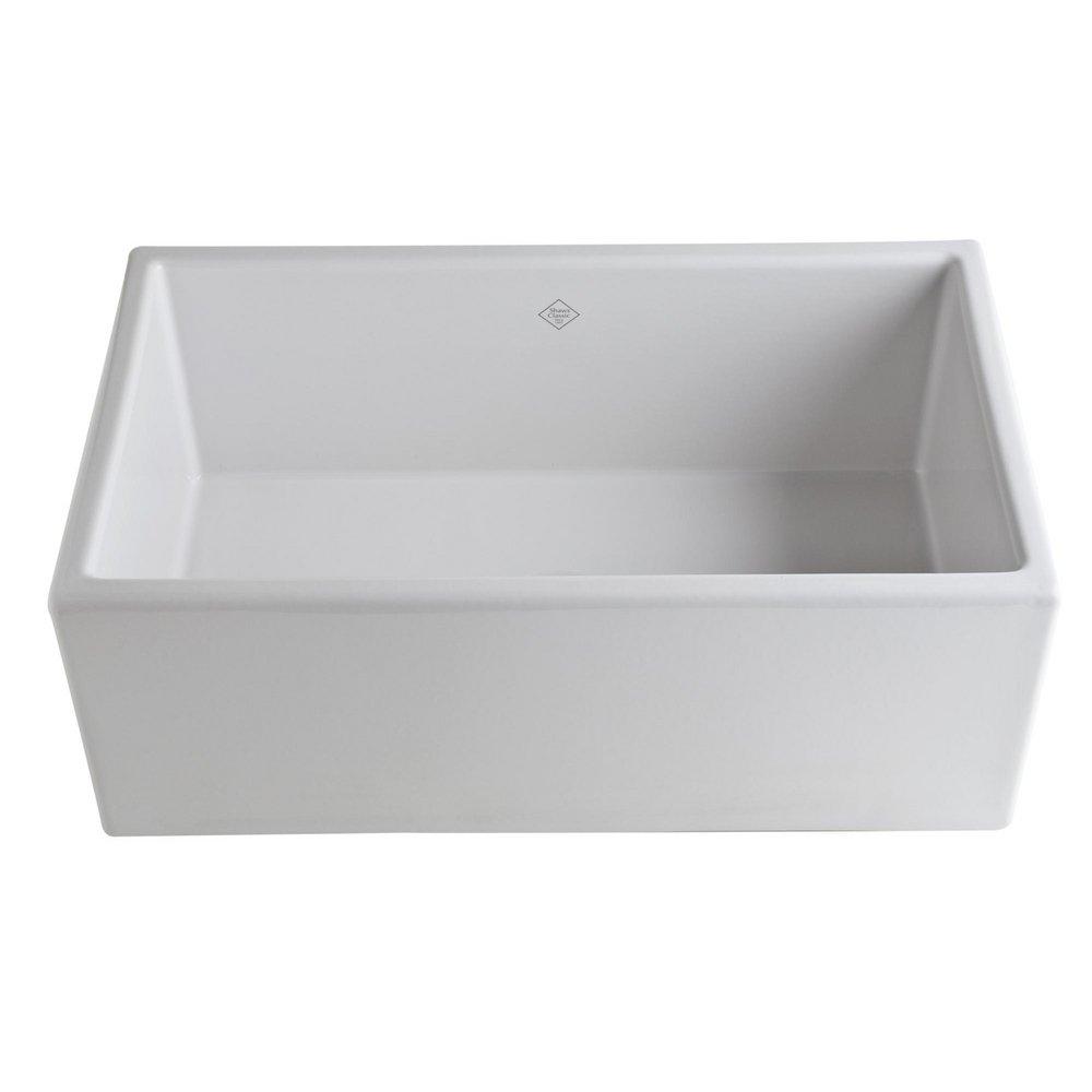 Shaws Classic 30 in. Farmhouse Fireclay Single Bowl Kitchen Sink in White