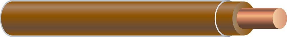 500 ft. 10 ga Solid Copper THHN Wire in Brown
