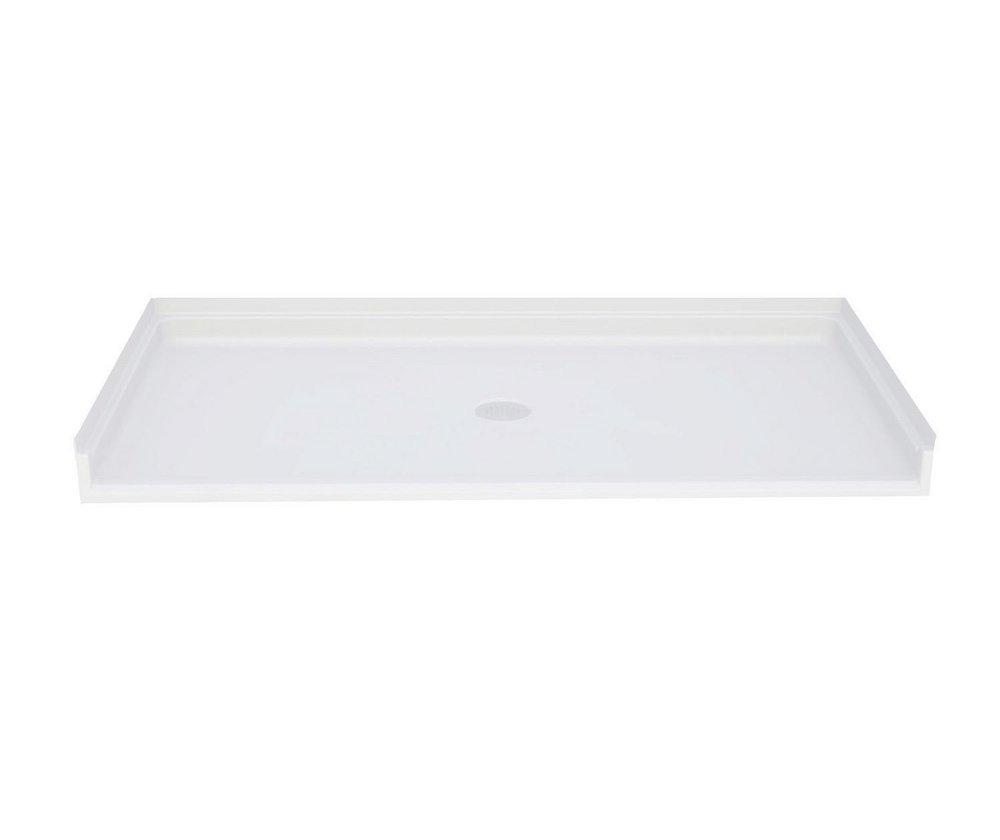 60 in. x 33 in. Shower Base with Center Drain in White