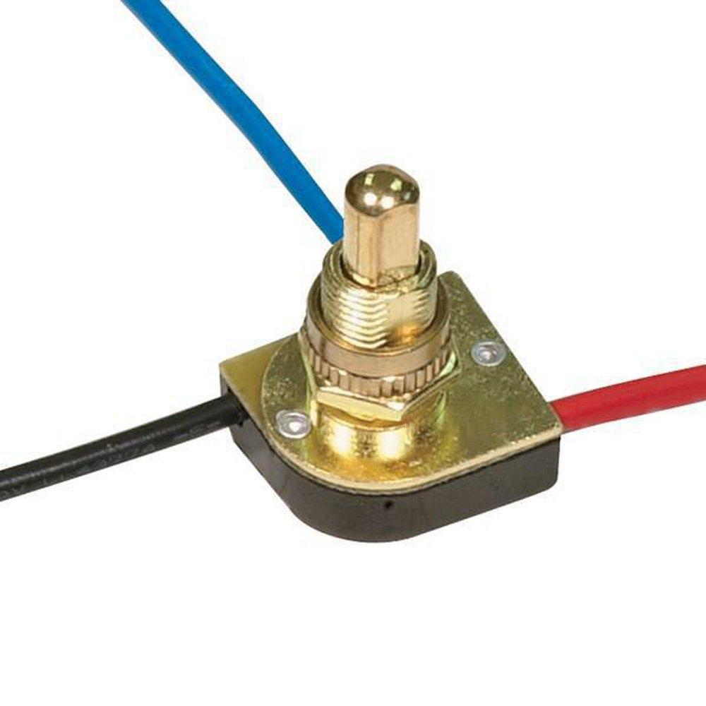 3-Way Push Switch in Brass