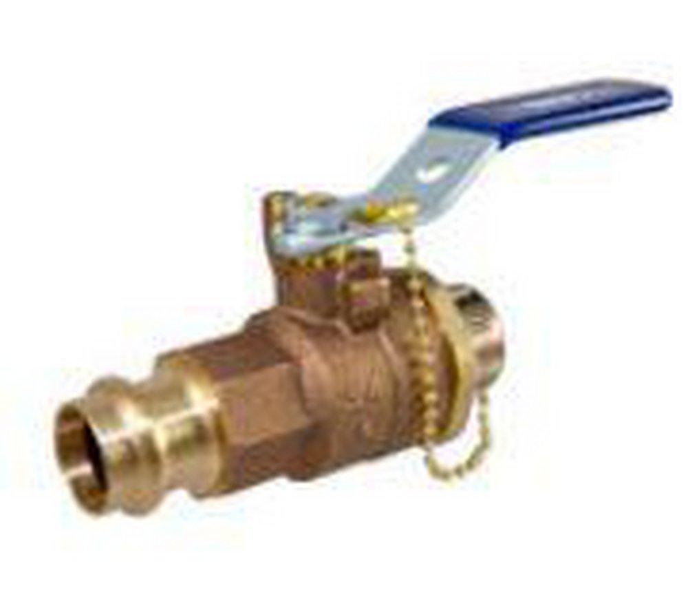 NIBCO PC-585-70-HC 3/4 in. Bronze Full Port Press x GHT 250# Ball Valve