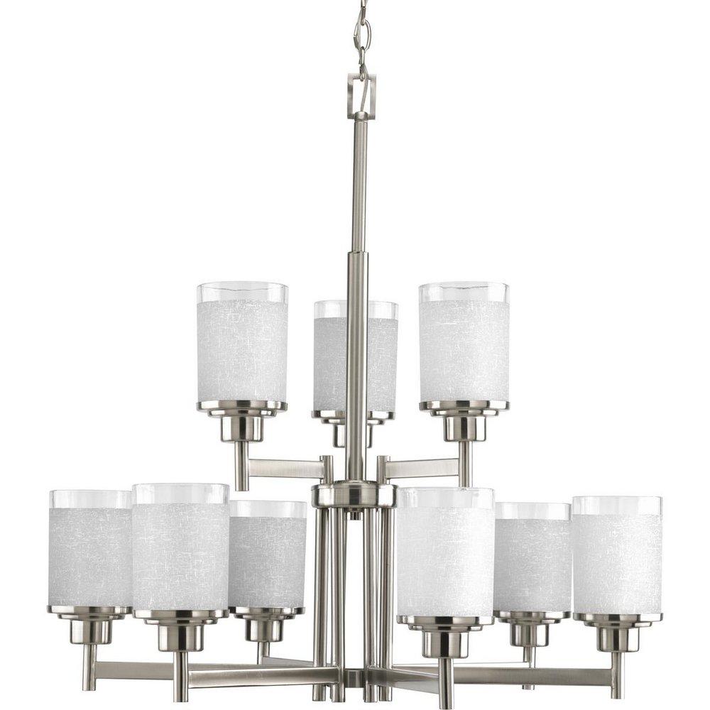 Progress Lighting Alexa 9 Light 60W Chandelier Brushed Nickel