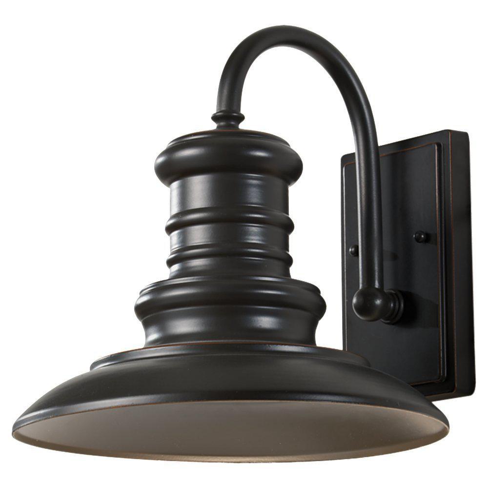 Visual Comfort & Co. Generation Lighting Redding Station 12-1/2 in. 100W Wall Mount Medium Lantern in Restoration Bronze