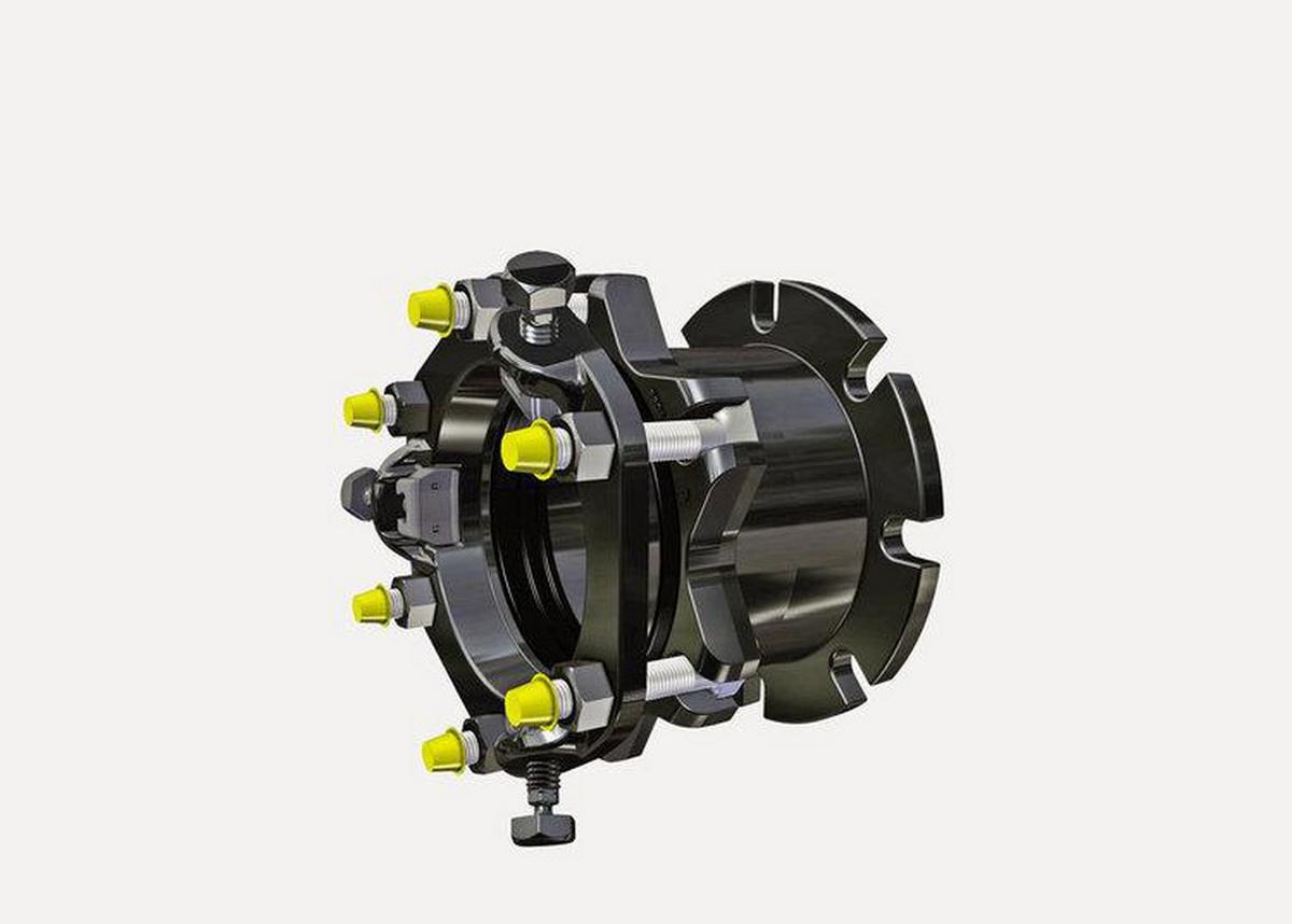 4 in. Ductile Iron Cast Iron Pipe and Steel Pipe Restrained Flange Adapter