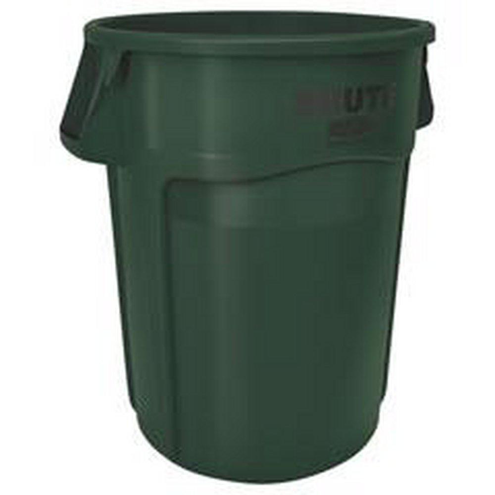 Rubbermaid Brute® 31-1/2 x 24 x 24 in. 44 gal Resin Vented Trash Container in Dark Green