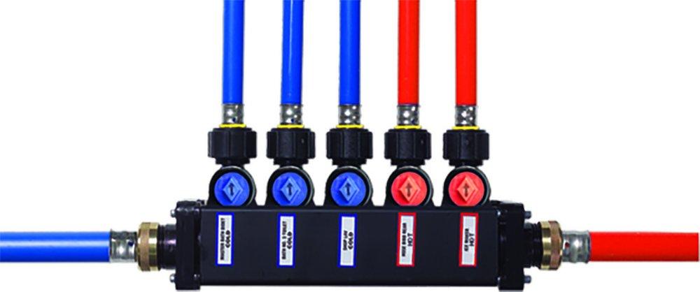Viega PureFlow® 160 psi Polyphenylsulfone PEX Press 1/2 in. Valve Manifold