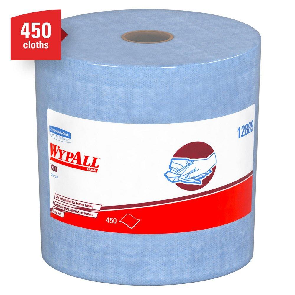 WypAll® X90 13-2/5 in. Jumbo Wipes Roll in White (450 per Roll)