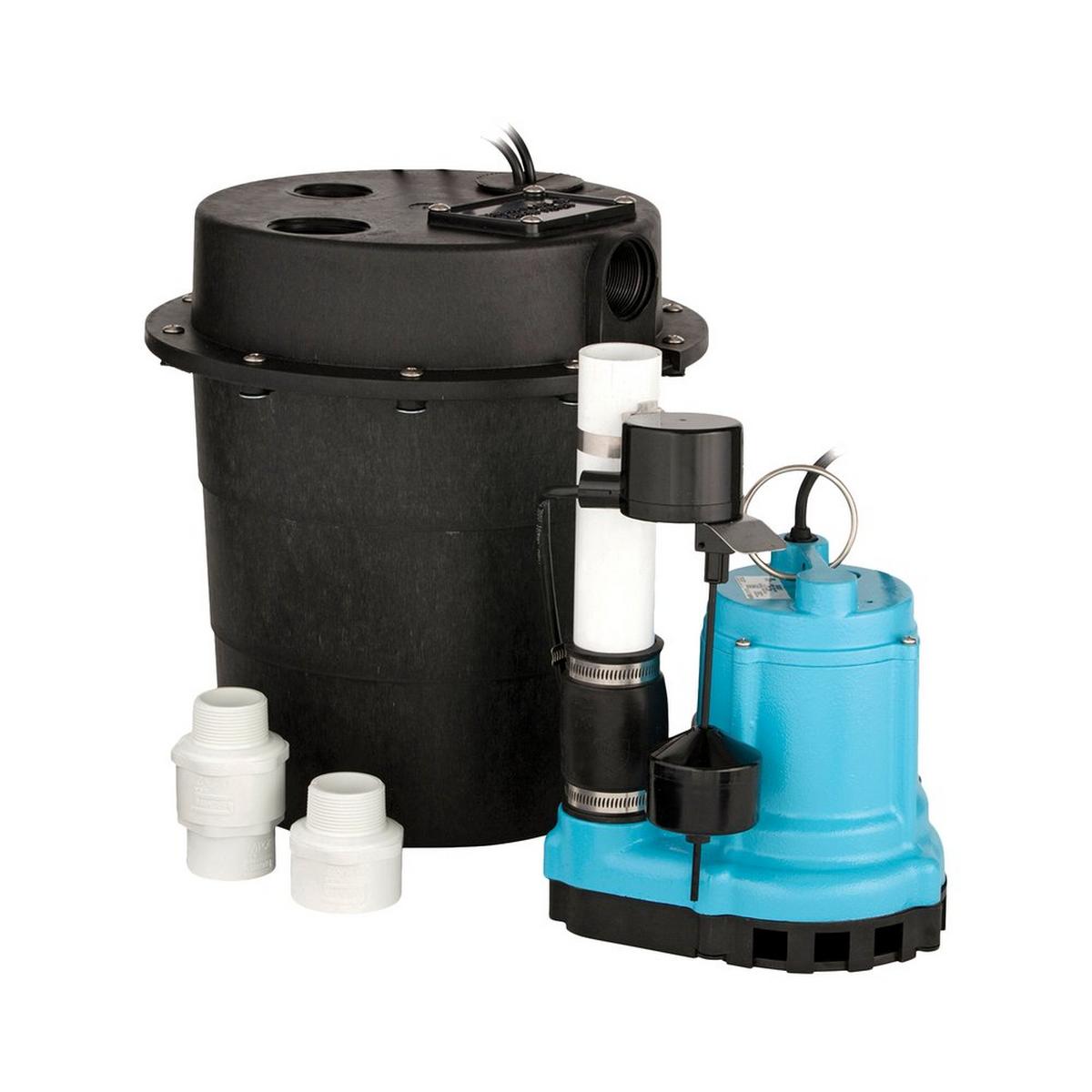 Little Giant Drainosaur® 4/10 HP 115V Cast Iron Submersible Sump Pump with 5 gal Tank