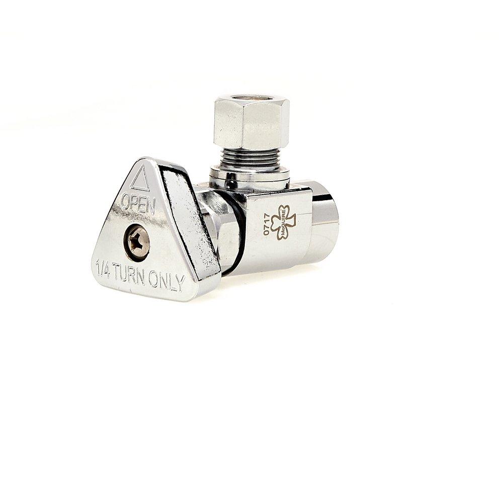 McGuire Manufacturing Convertible™ 3/8 in. IPS x OD Compression Angle Supply Stop Valve in Chrome Plated