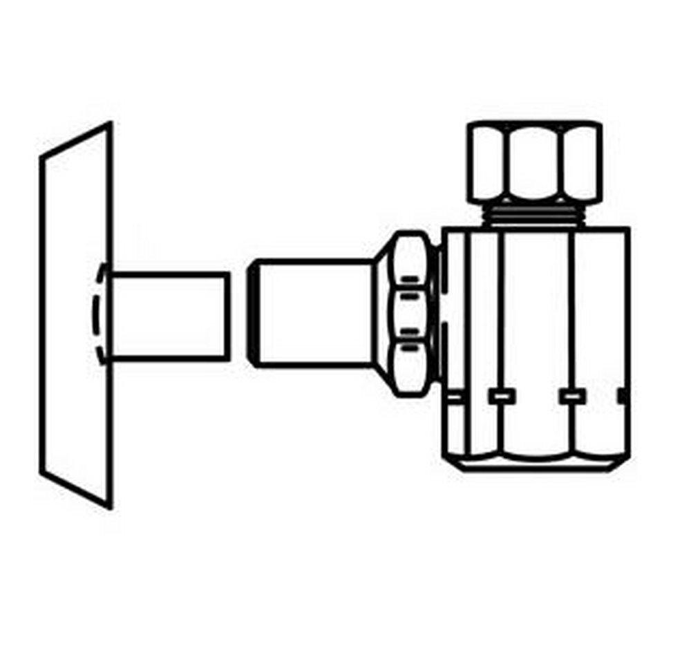 3/8 in Loose Key Handle Straight Supply Stop Valve in Polished Chrome