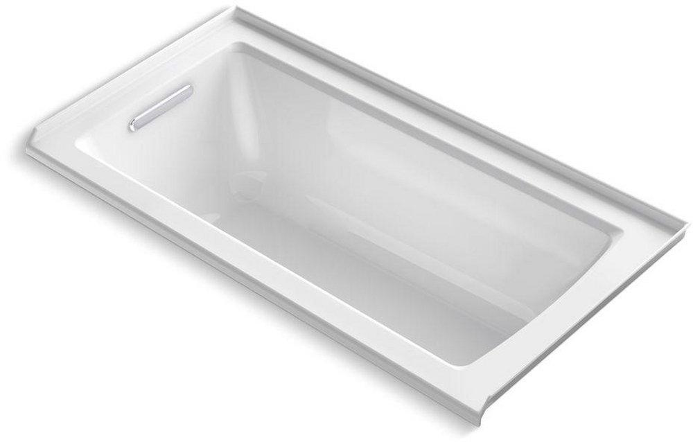 KOHLER Archer® 60 in. x 30 in. Soaker Alcove Bathtub with Left Drain in White