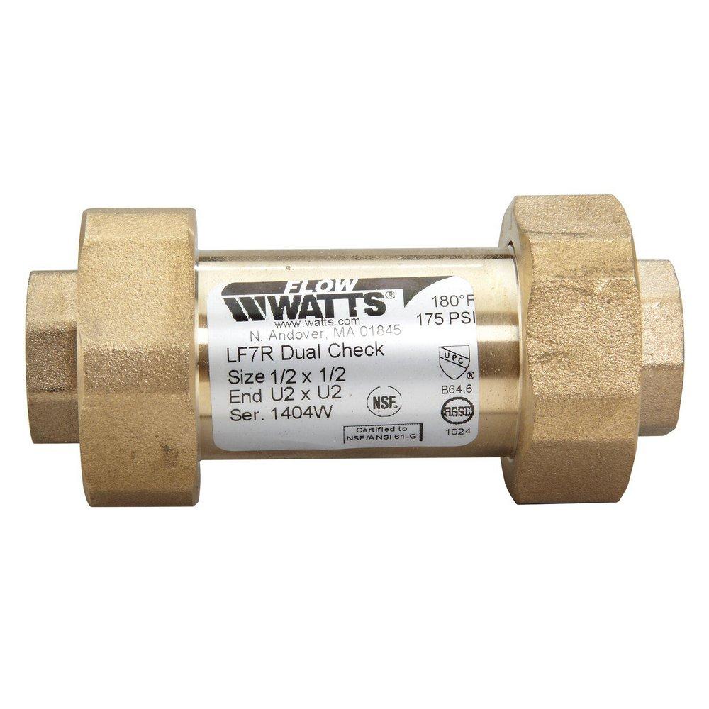 Watts Series LF7R 1/2 in Brass Union Double Check Valve