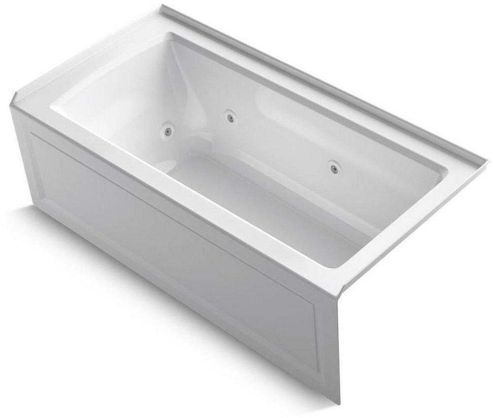 KOHLER Archer® 60 in. x 30 in. Whirlpool Alcove Bathtub with Right Drain in White