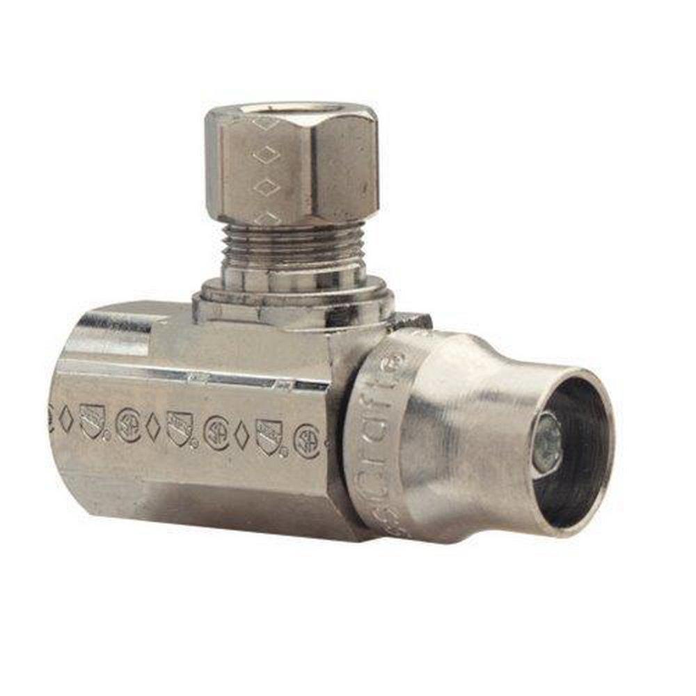 BrassCraft KT™ Series 3/8 in T-Handle Angle Supply Stop Valve in Polished Chrome