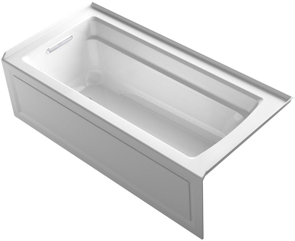 KOHLER Archer® 66 in. x 32 in. Soaker Alcove Bathtub with Left Drain in White