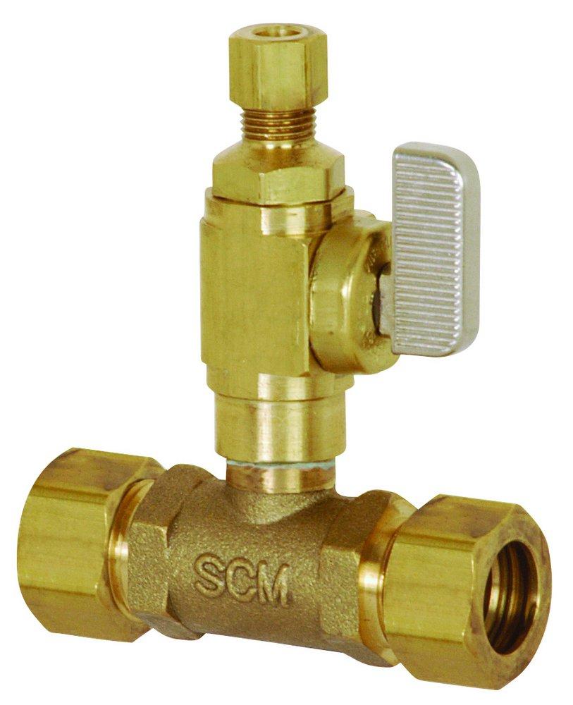 Sioux Chief Add-A-Line™ 5/8 x 1/4 in. Brass OD Compression Valve Tee