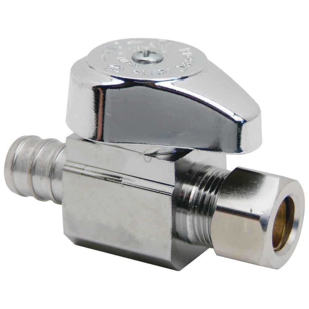 BrassCraft G2™ Series 1/2 x 3/8 in. Barbed x OD Compression Straight Supply Stop Valve in Chrome Plated