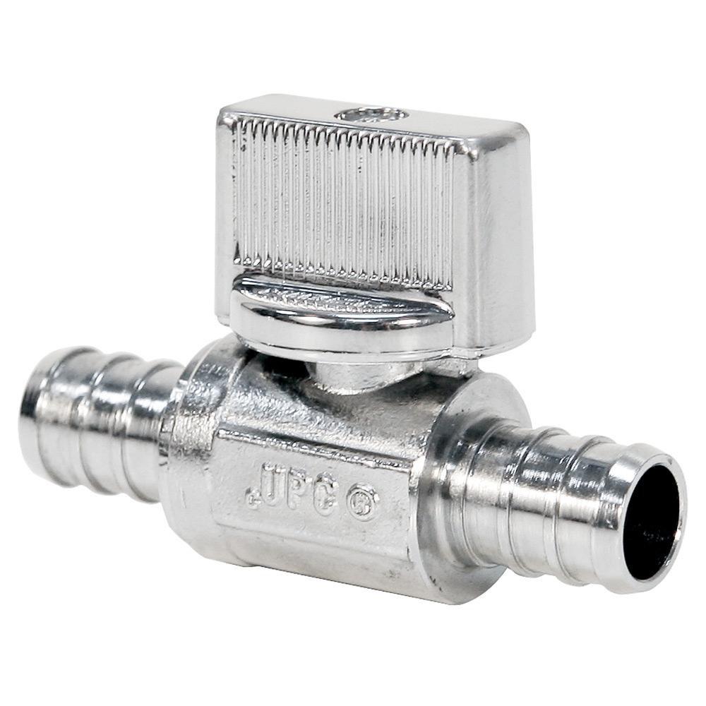 NIBCO Pro-Stop® 1/2 in. MIPT x OD Compression Lever Handle Straight Supply Stop Valve in Chrome Plated