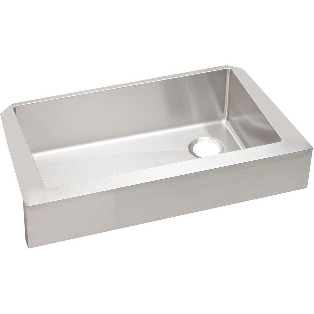 Elkay Crosstown® 35-7/8 in. Farmhouse Stainless Steel Single Bowl Kitchen Sink in Polished Satin