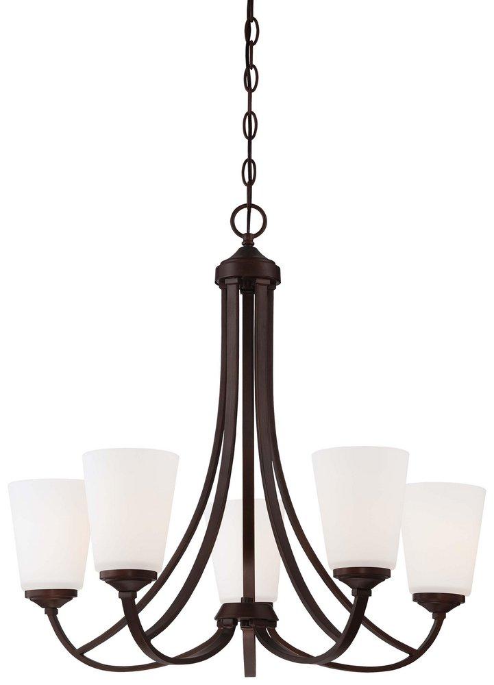 Minka Lavery Overland Park 26 in. 100W 5-Light Medium E-26 Incandescent Chandelier in Vintage Bronze