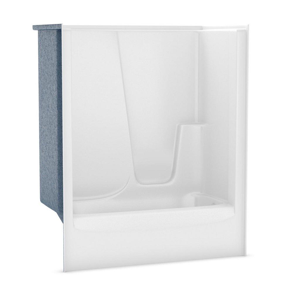 Aker by MAAX Professional 60 in. x 33 in. Tub & Shower Unit in White with Right Drain