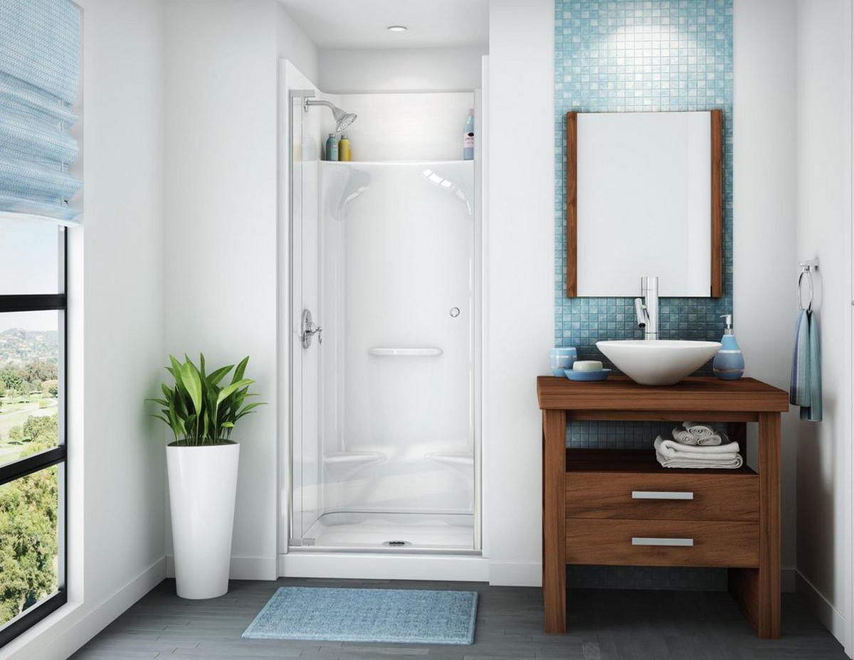 Aker by MAAX KDS Series 31-7/8 x 32 x 76 in. Alcove Shower Unit in White