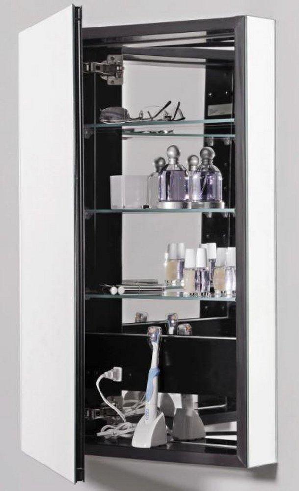 Robern PL Series 39-3/8 in. Surface Mount and Recessed Mount Medicine Cabinet in Classic Grey