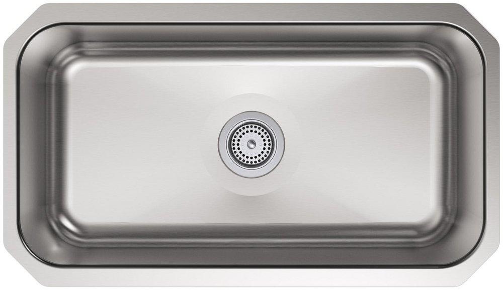 KOHLER Undertone® 31-1/4 in. Undermount Stainless Steel Single Bowl Kitchen Sink