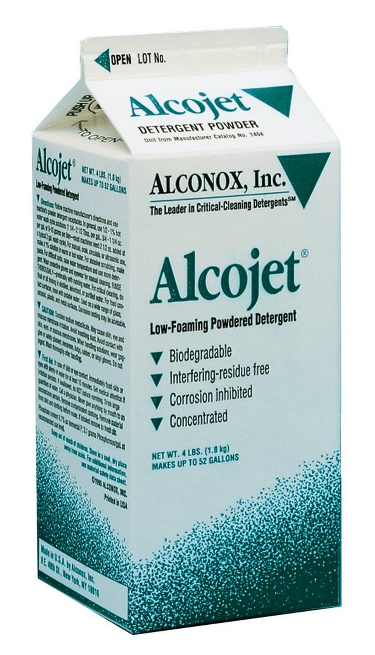 Alconox Alcojet® Low-Foaming Powdered Detergent 4 lb. Carton