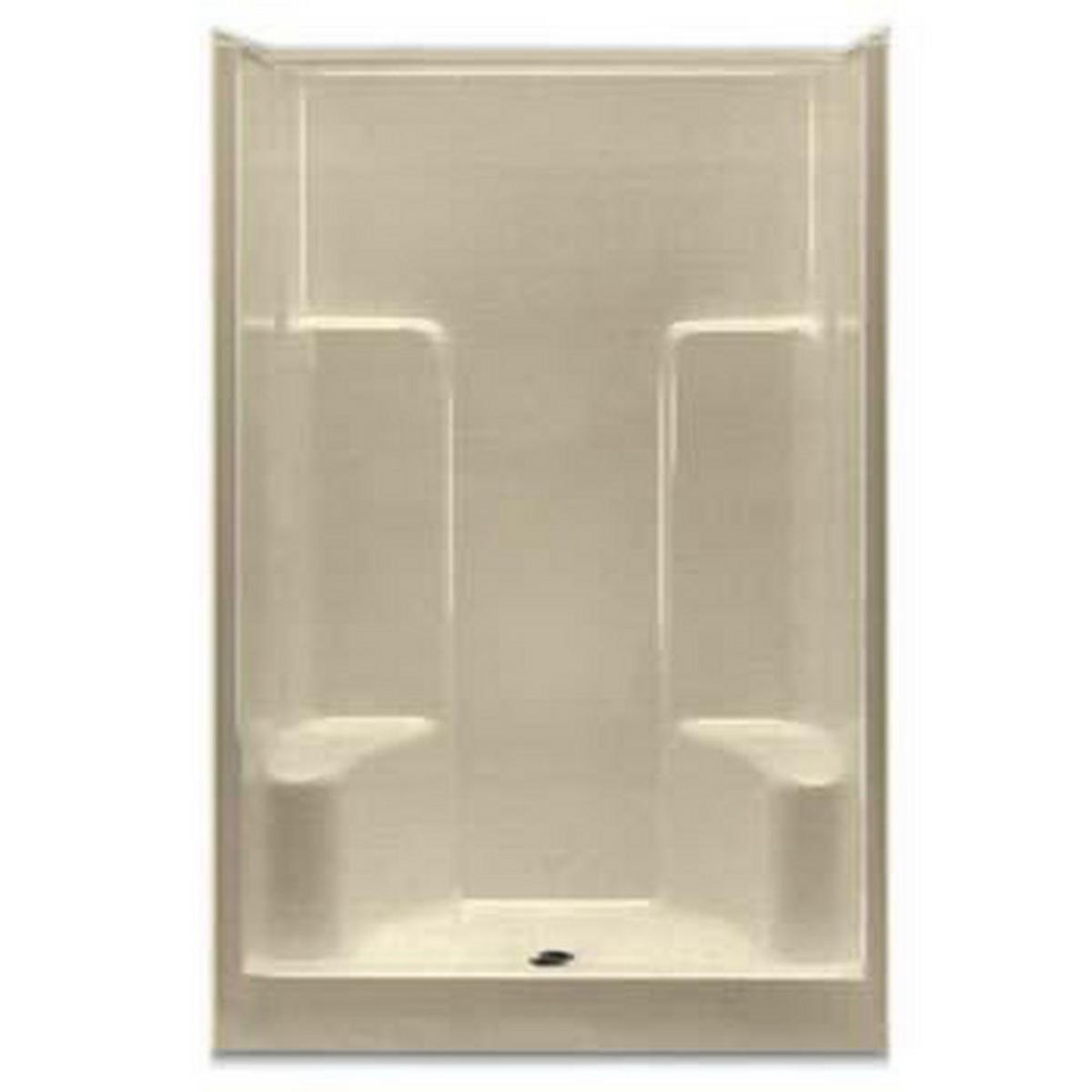 Aquarius Industries Luxury Gelcoat Series 36-1/8 x 48 x 73 in. Alcove Shower Unit in White