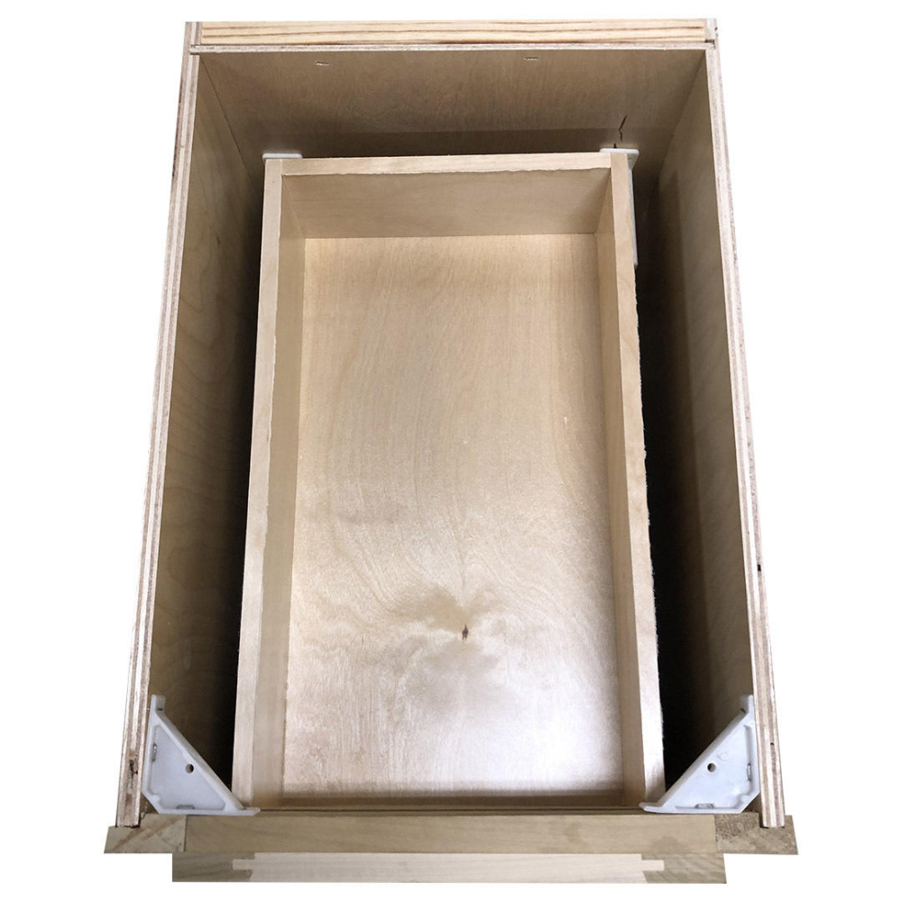 15 in. Drawer Base Vanity Cabinet in Unfinished Poplar | Shaker Style | 3 Drawer