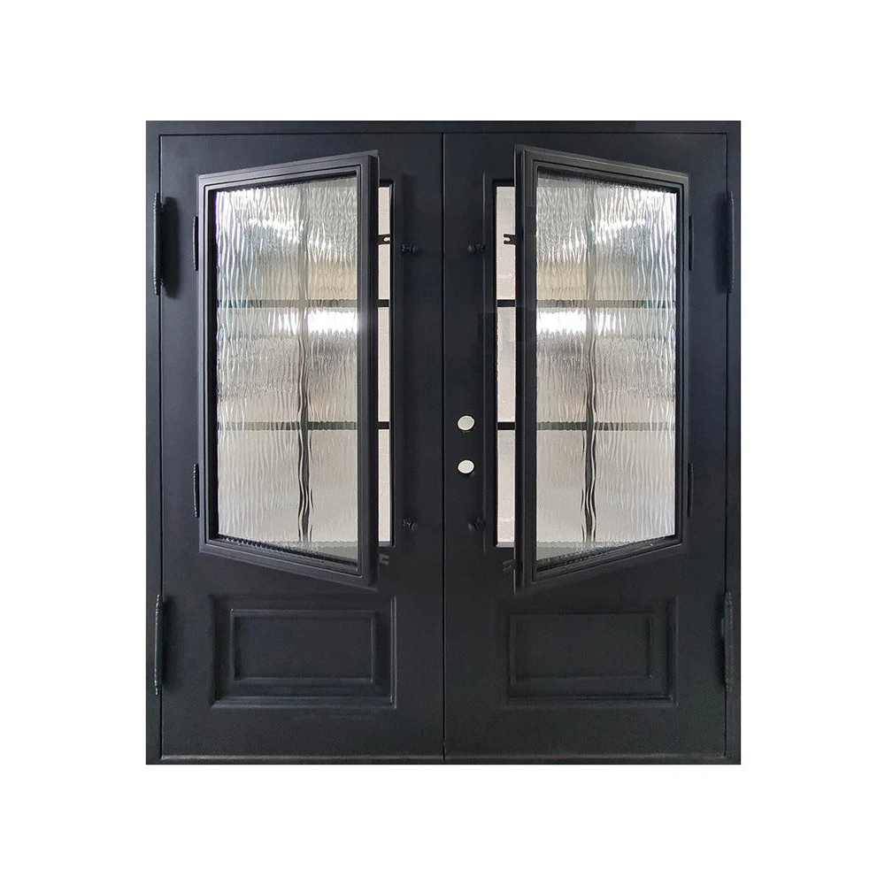 6/0x6/8 6 Lite Wrought Iron Prehung Front Door