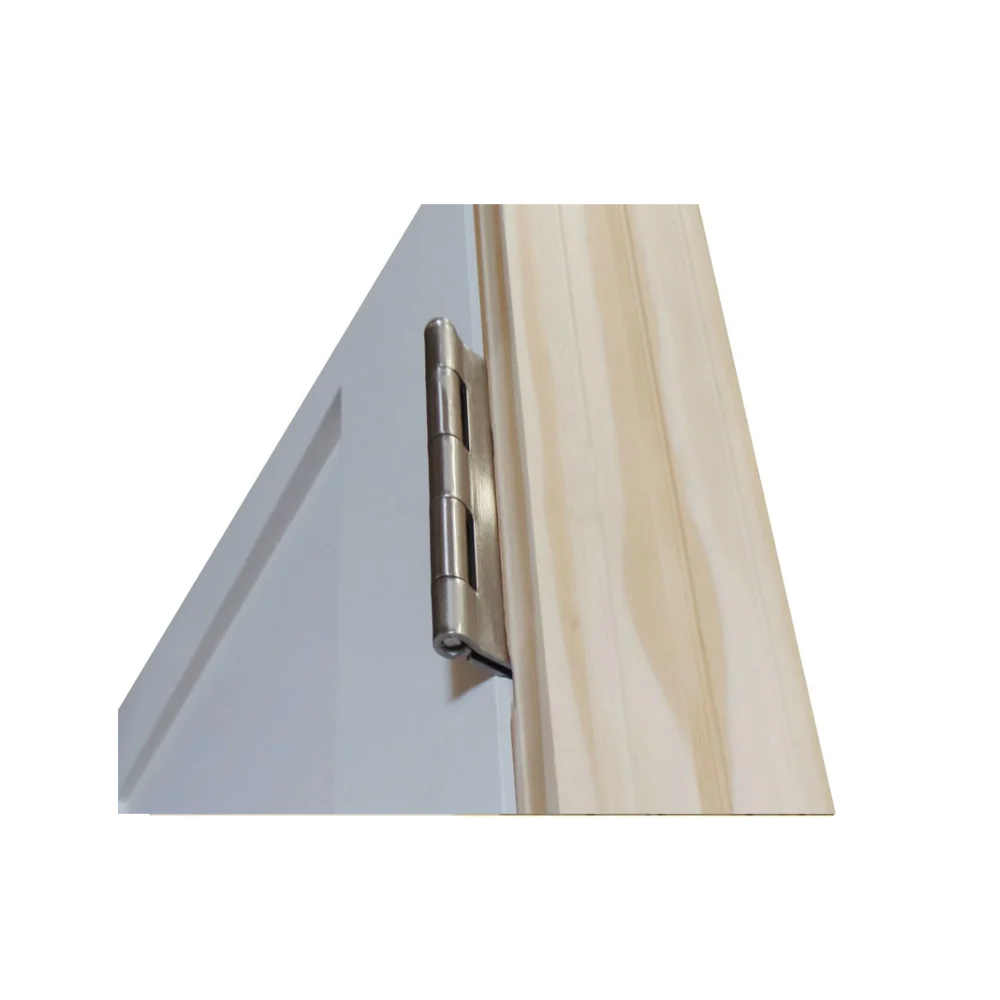 5/0x6/8 White Shaker 2-Panel Solid Core Primed MDF Prehung Interior French Door