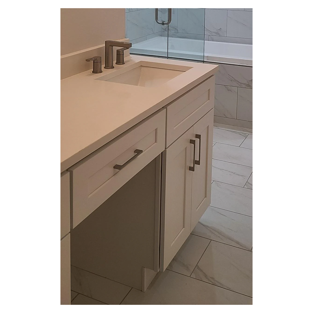 5 in Flat Cabinet Pull in Satin Nickel