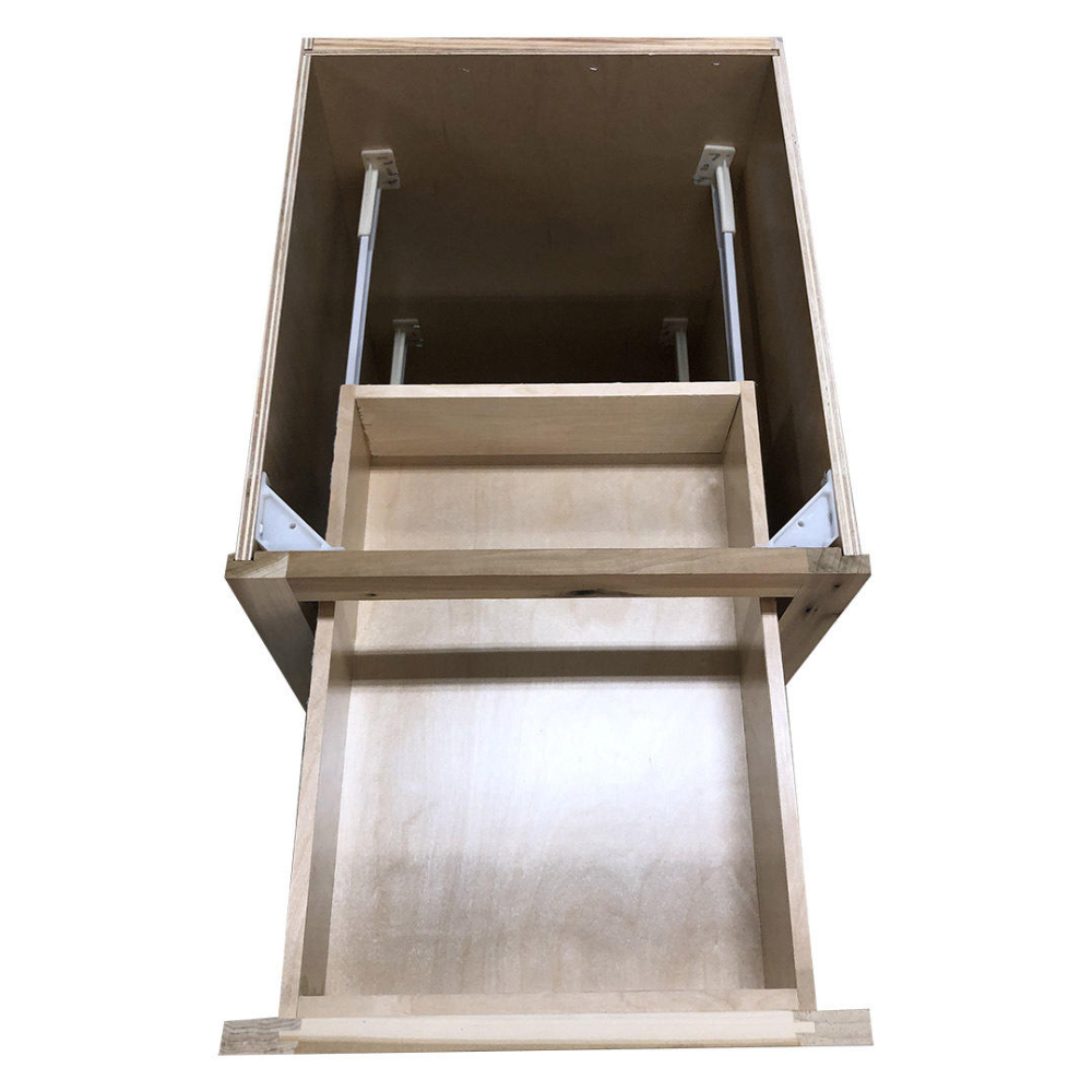 18 in. Drawer Base Vanity Cabinet in Unfinished Poplar | Shaker Style | 3 Drawer
