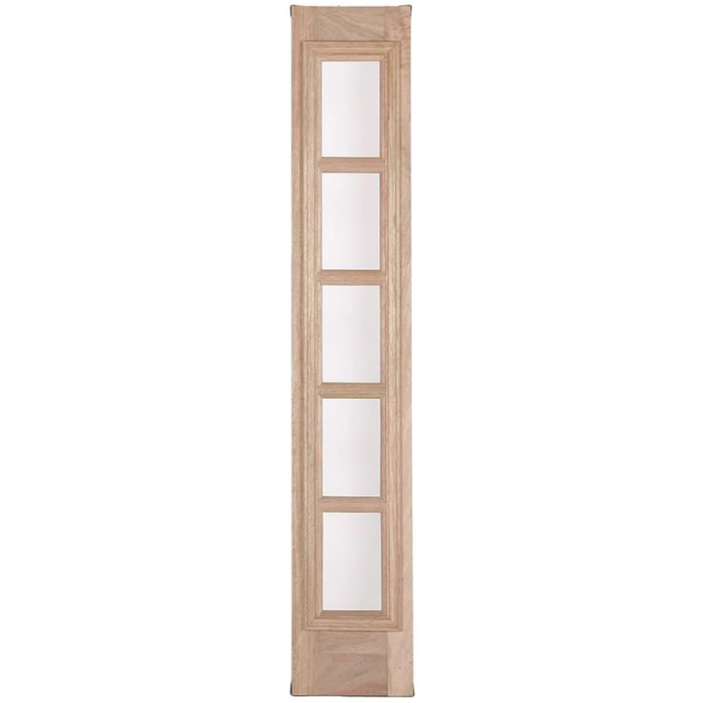5/9x6/8 Exterior Mahogany Door | Horizontal Lines with Sidelights