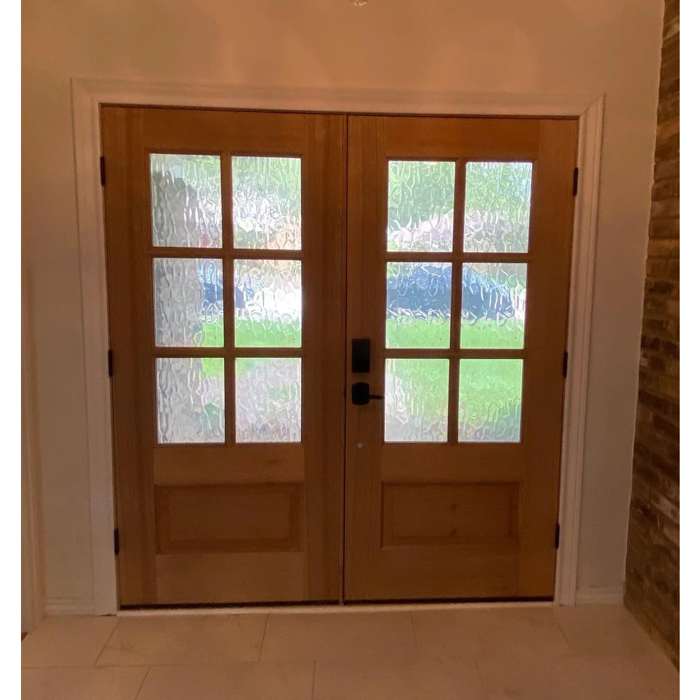 6/0x6/8 Mahogany Prehung Front Double Door | 6 Lite