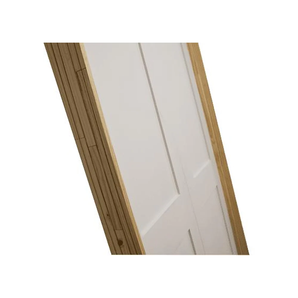 5/0x6/8 White Shaker 2-Panel Solid Core Primed MDF Prehung Interior French Door