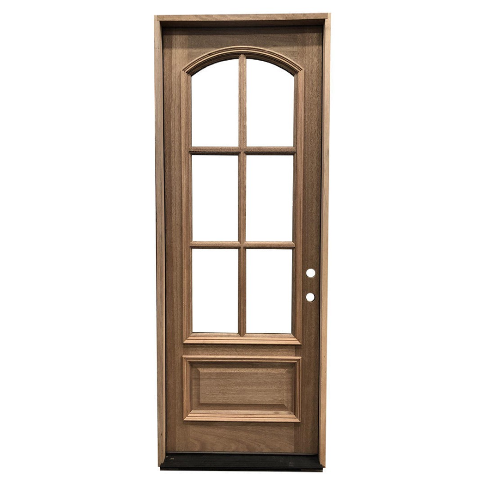 3/0x8/0 Exterior Mahogany Door | Arched 6 Lite