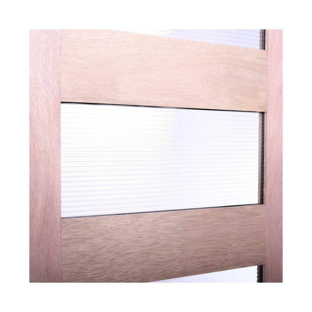 3/0x8/0 Mahogany Exterior Prehung Door | Modern 5 Lite