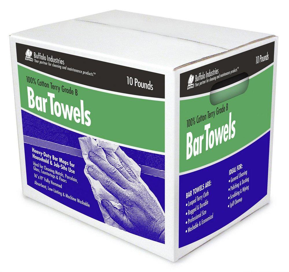 16 x 19 in. Grade B Bar Towel in White (10 lb Box)