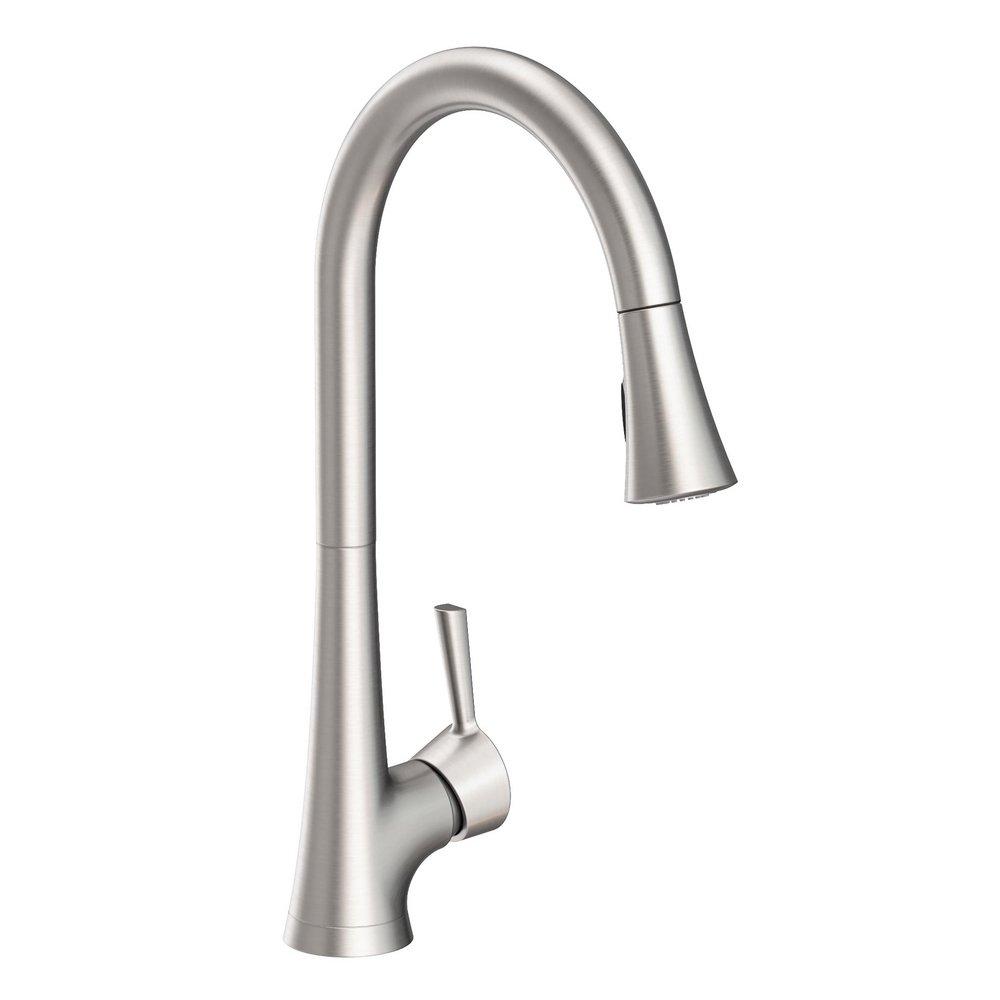 Newport Brass Vespera Single Handle Pull Down Kitchen Faucet in Stainless Steel - PVD