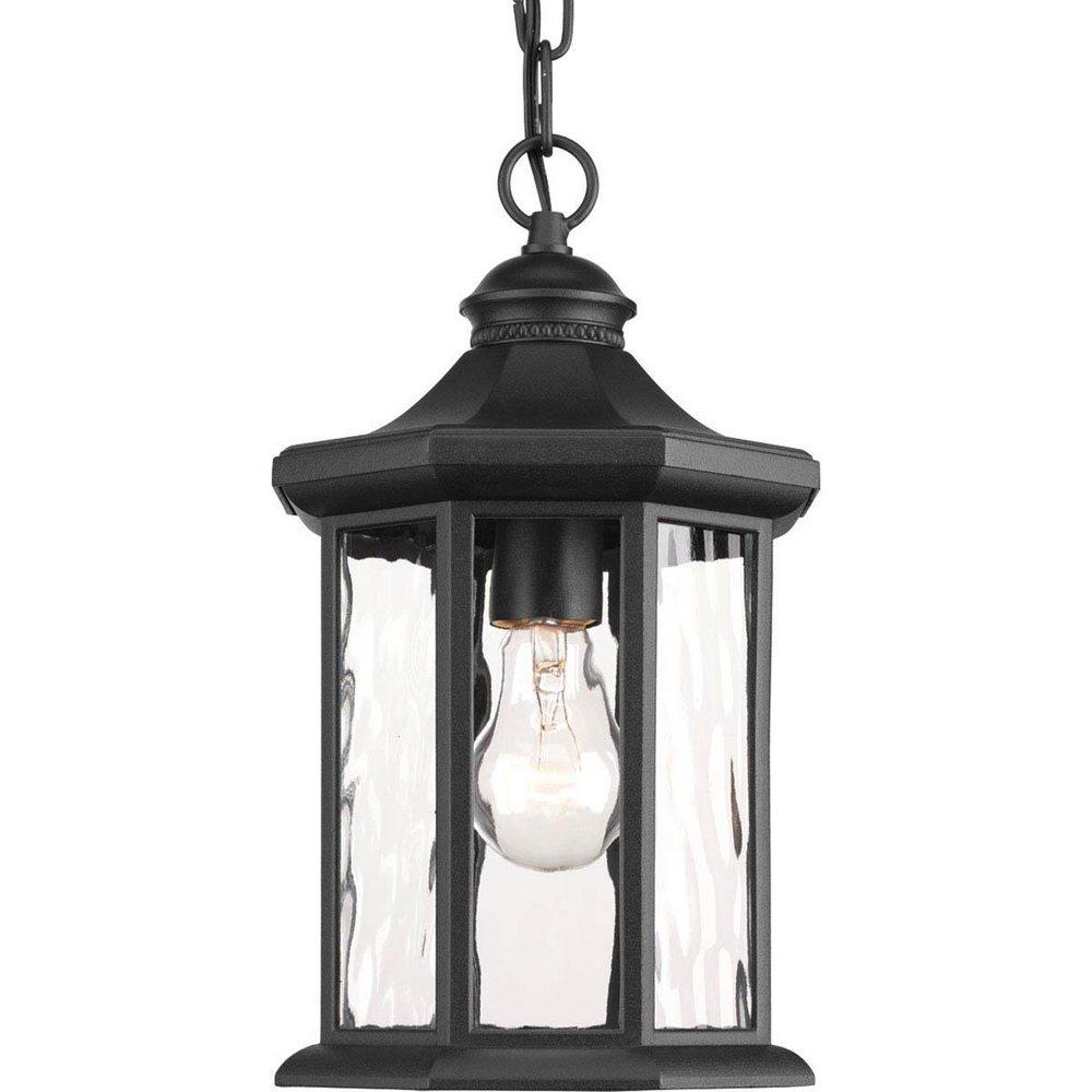 Progress Lighting Edition 100W 1-Light Medium E-26 Base Incandescent Hanging Lantern in Black