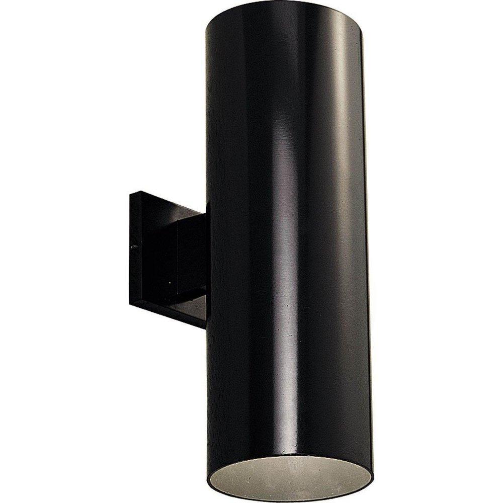 Progress Lighting Cylinder 2-Light 29W 9 in. Outdoor LED Wall Sconce in Black