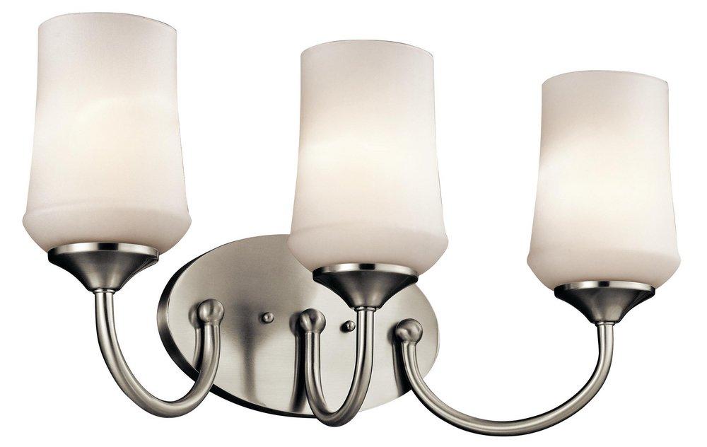 Kichler Lighting Aubrey 3-Light Wall Bracket in Brushed Nickel